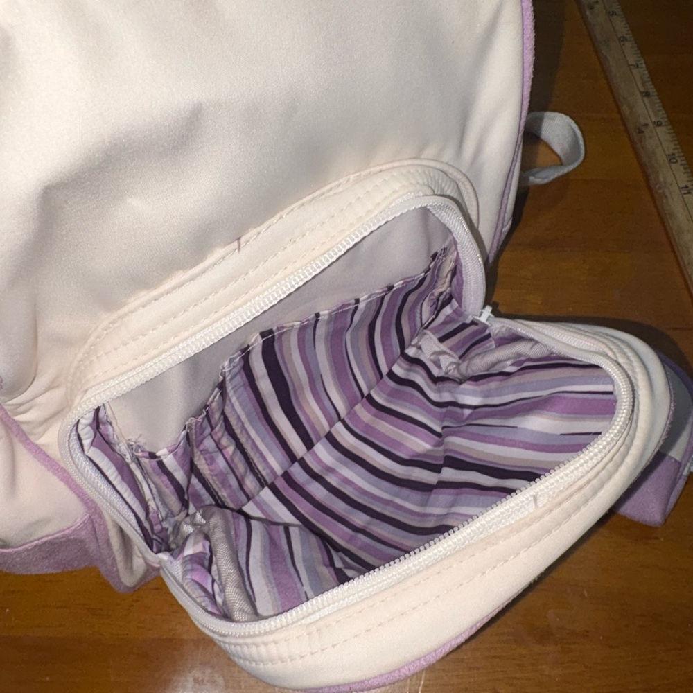 Nike Brasilia JDI Kids' Mini Backpack in a Platinum Violet Plum Dust colorway - Picture 3 of 16
